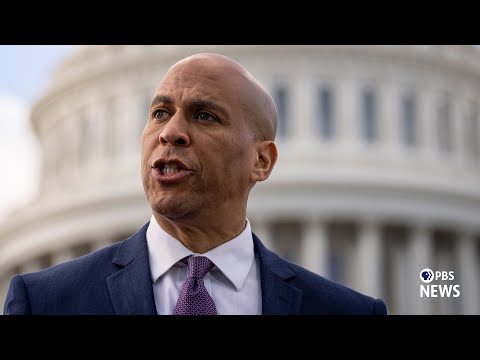 WATCH: Sen. Cory Booker breaks record for longest Senate speech while protesting Trump policies