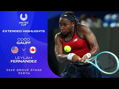 Coco Gauff v Leylah Fernandez Extended Highlights | United Cup 2025 Group A