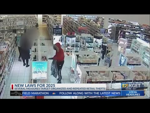 New California laws for 2025 target retail thefts and reckless driving