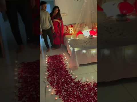 how to surprise husband || hiren events short videos#shorts#surprisehusband#decoration#birthday