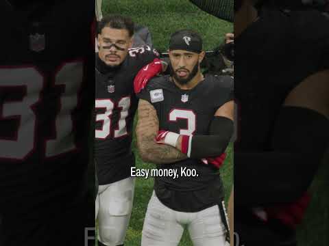 &quot;Easy Money Koo&quot; Jessie Bates III on the mic during Younghoe Koo&#039;s game-winning kick! 🎙️ #nfl
