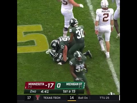 Michigan State Forces and Recovers Fumble vs. Minnesota | Big Ten Football