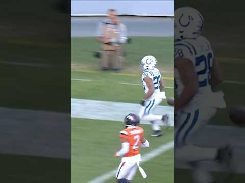 Jonathan Taylor DROPS THE BALL at the goalline for a touchback Colts vs broncos #nfl #shorts #colts