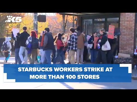 Starbucks workers strike at more than 100 stores on &#039;Red Cup Day&#039;