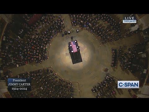 President Jimmy Carter Casket Arrival &amp; Memorial Service at U.S. Capitol