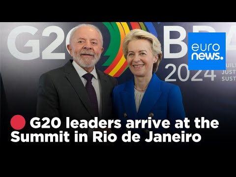 🔴 G20 Rio Summit: Global leaders arrive in Brazil for high-stakes talks | euronews 🇬🇧