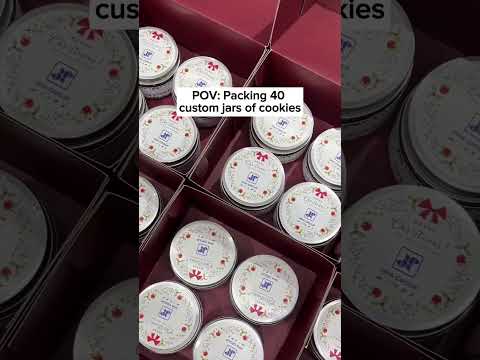 40 custom jars of cookies packed for a company-sweet holiday surprises ready to go! #shorts