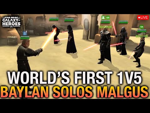 World&#039;s First 1v5 Baylan Skoll SOLO vs Darth Malgus - WOOOOOOW!