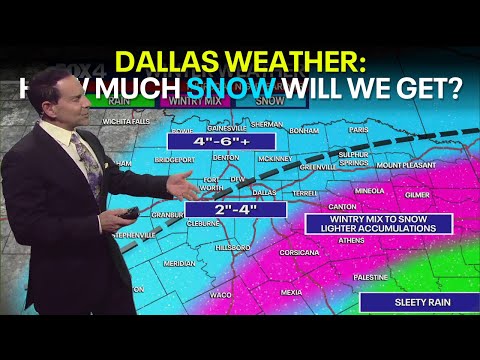 Dallas weather: Winter storm watch issued, check snow totals in DFW