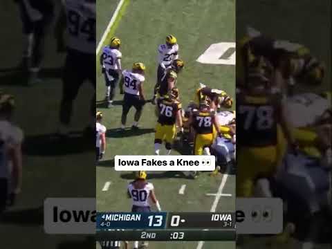 Iowa Fakes a Knee vs. Michigan | Big Ten Football