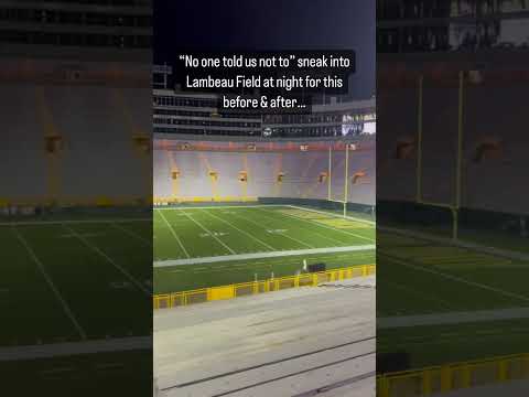 Snuck into Lambeau Field the night before a home game for an empty vs. full vid #shorts #shortvideo