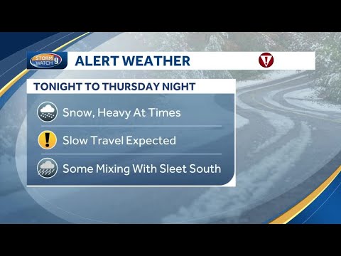 Alert weather forecast shows heavy snow, some sleet for New Hampshire