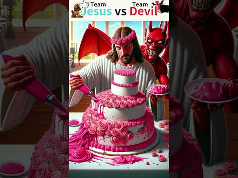 Jesus vs Devil: Wedding Cake Showdown #jesus #edit #devil #god