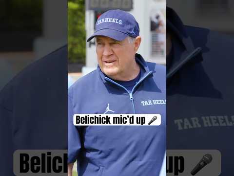 Bill Belichick mic&#039;d up at UNC practice 🗣️